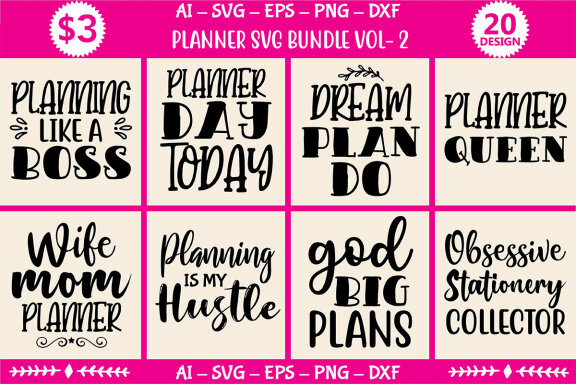 Planner SVG Bundle