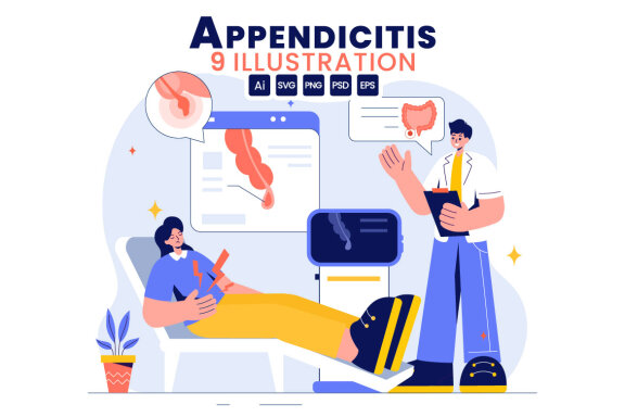 9 Appendicitis Inflammation Illustration