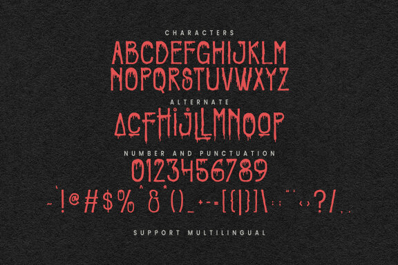 Faols Buloed Dripping Horror Display Font