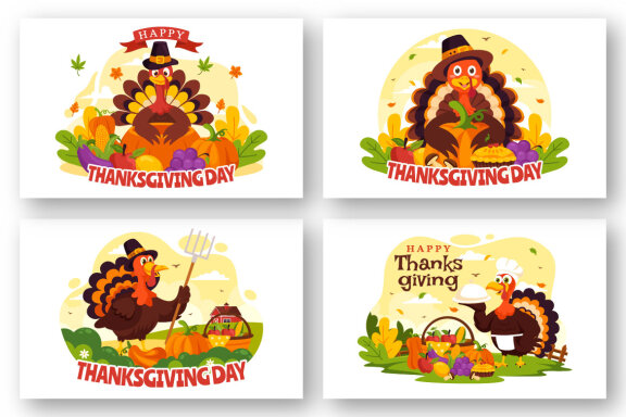 13 Happy Thanksgiving Day Illustration