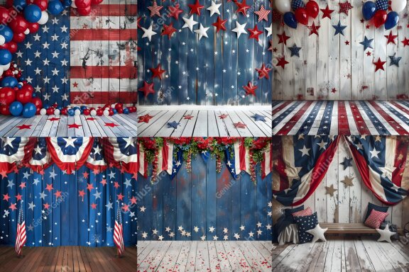 4th of July Digital Backdrop Bundle