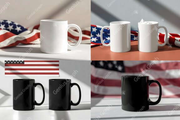 4th of July Mug Mockup Bundle