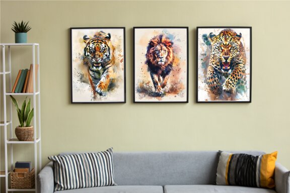 Watercolor Animal Wall Art Poster Bundle
