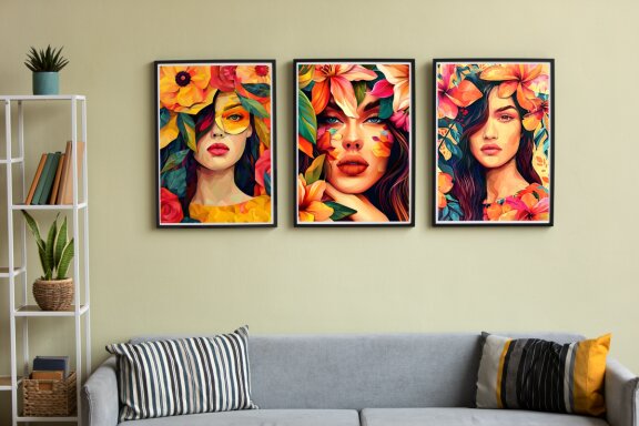 Flower Girl Portrait Wall Art Poster Bundle