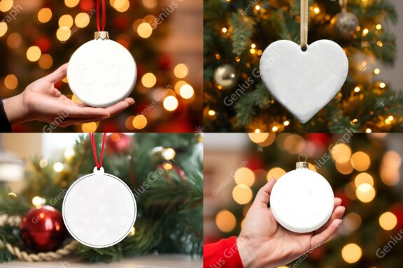 Christmas Ornament Mockup Bundle