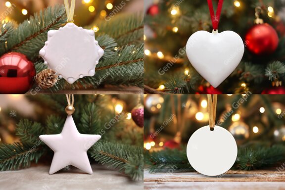 Christmas Ornament Mockup Bundle