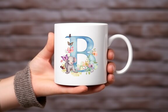Floral Alphabet with Cute Animal Clipart Bundle