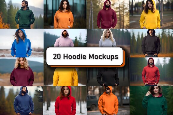 Gildan 18500B Hoodie Mockup Bundle