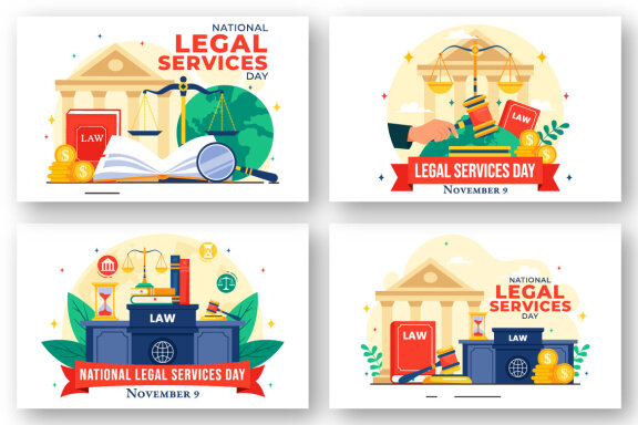 12 National Legal Services Day Illustration