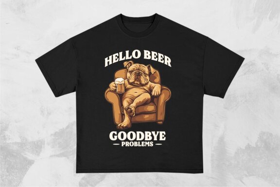 Animals Drinking Beer T-shirt Designs Bundle