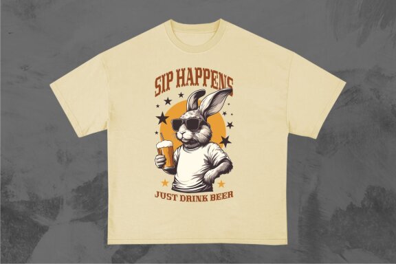 Animals Drinking Beer T-shirt Designs Bundle