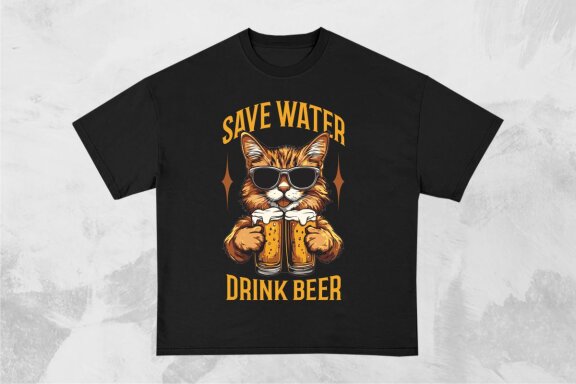 Animals Drinking Beer T-shirt Designs Bundle