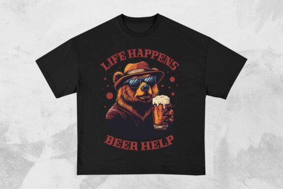 Animals Drinking Beer T-shirt Designs Bundle