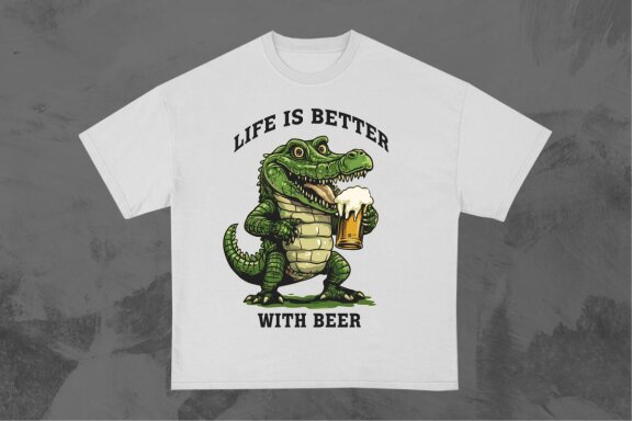 Animals Drinking Beer T-shirt Designs Bundle