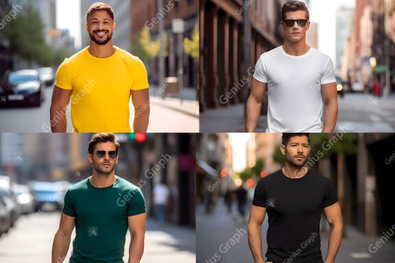 POD Marketing Man T-Shirt Mockup Bundle