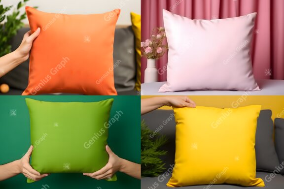 POD Marketing Throw Pillow Mockup Bundle