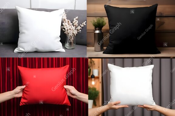 POD Marketing Throw Pillow Mockup Bundle