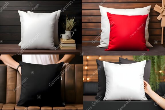 POD Marketing Throw Pillow Mockup Bundle