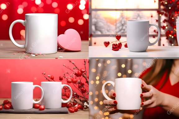 Valentines Day Mug Mockup Bundle