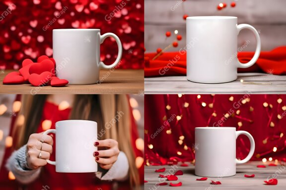 Valentines Day Mug Mockup Bundle