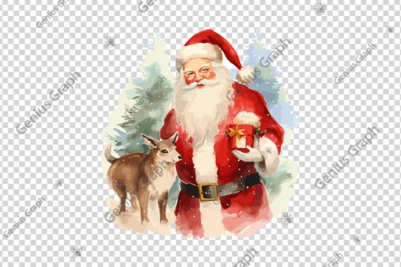 Cozy Christmas Watercolor Clipart Bundle