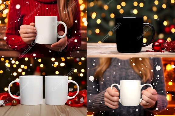 Cozy Christmas Mug Mockup Bundle