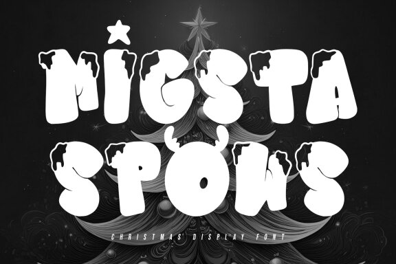 Migsta Spows Christmas Display Font