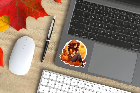 Fall Autumn Stickers with Cute Character Bundle