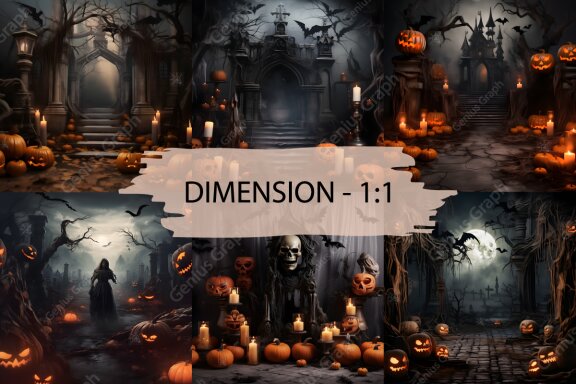 Halloween Digital Backdrops Bundle