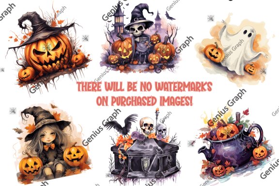 Halloween Sublimation Clipart Bundle