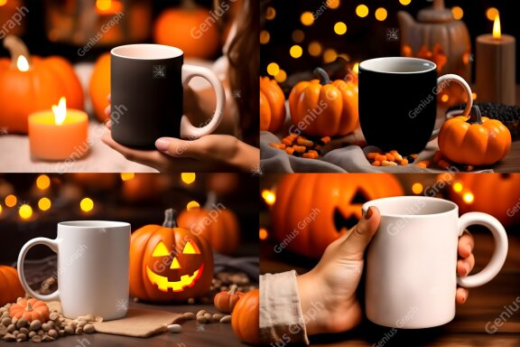 Halloween Mug Mockup Bundle