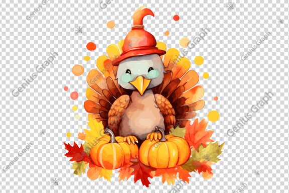 Thanksgiving Day Watercolor Clipart Bundle