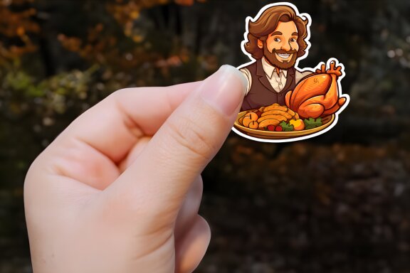 Thanksgiving Turkey Theme Stickers Bundle