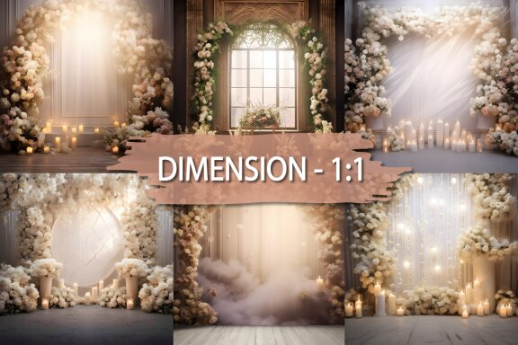 Wedding Overlay Digital Backdrops Bundle