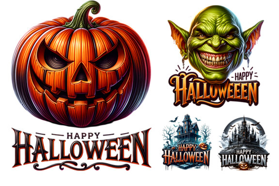 Halloween Season Spooky Sublimation Clipart PNG Craft Bundle