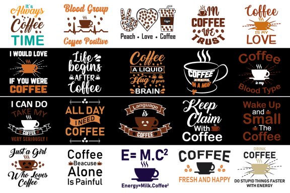 Coffee Svg Bundle, Coffee Sublimation