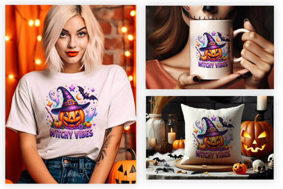 Halloween Season Sublimation Clipart PNG Craft Bundle