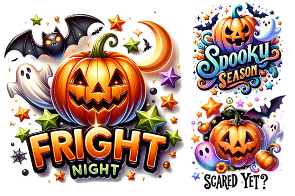 Halloween Season Sublimation Clipart PNG Craft Bundle