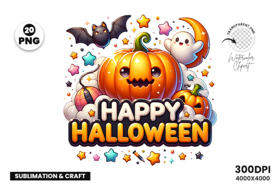 Halloween Season Sublimation Clipart PNG Craft Bundle