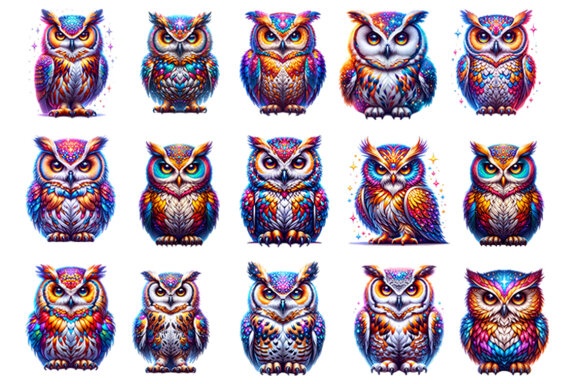 Owl Sublimation Clipart Craft PNG Bundle