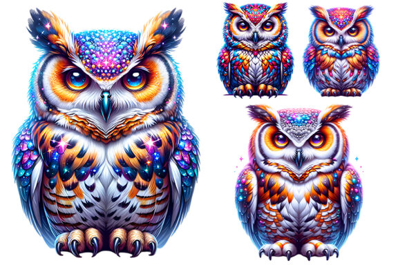 Owl Sublimation Clipart Craft PNG Bundle