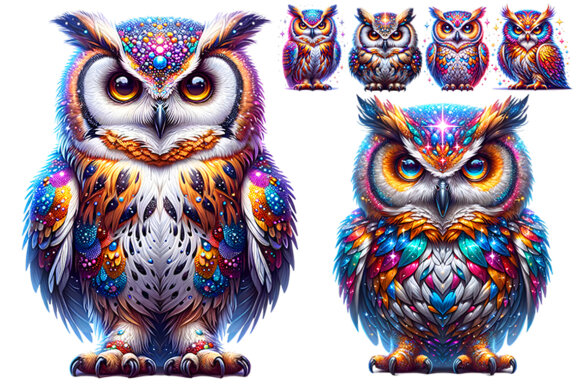 Owl Sublimation Clipart Craft PNG Bundle