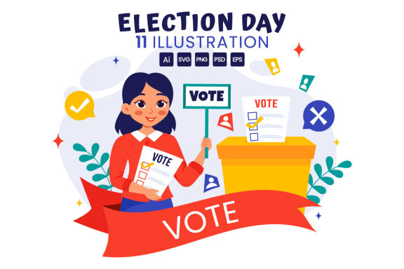 11 Election Day Political Illustration
