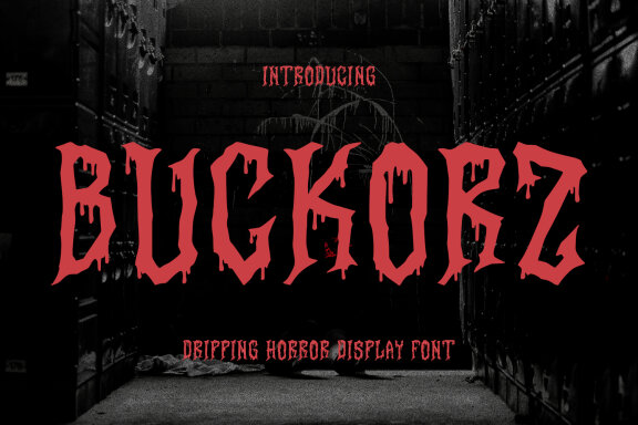 Buckorz Dripping Horror Display Font