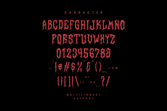 Buckorz Dripping Horror Display Font