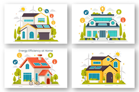 9 Energy Efficiency at Home Illustration
