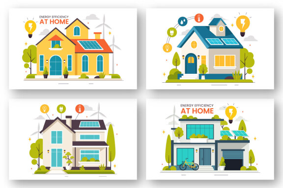 9 Energy Efficiency at Home Illustration