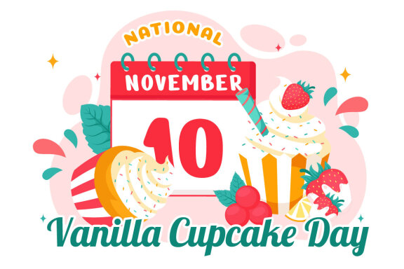 11 National Vanilla Cupcake Day Illustration 