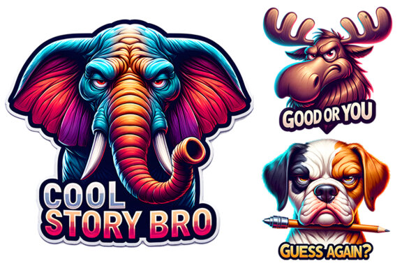 Sarcastic Grumpy Sublimation Clipart PNG Craft Bundle