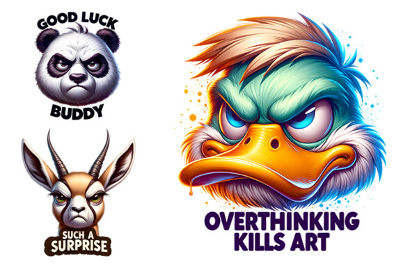 Sarcastic Grumpy Sublimation Clipart PNG Craft Bundle